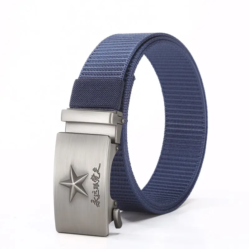 Men's Star Logo Black Nylon Belt