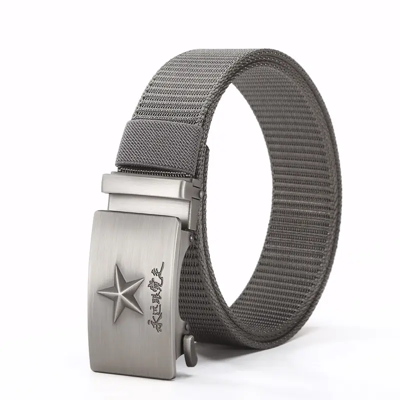 Men's Star Logo Black Nylon Belt