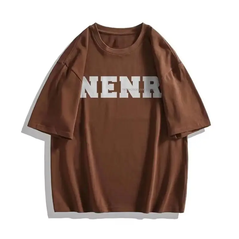 Men's 2024 Summer T-Shirt White Letter Print - Image 5