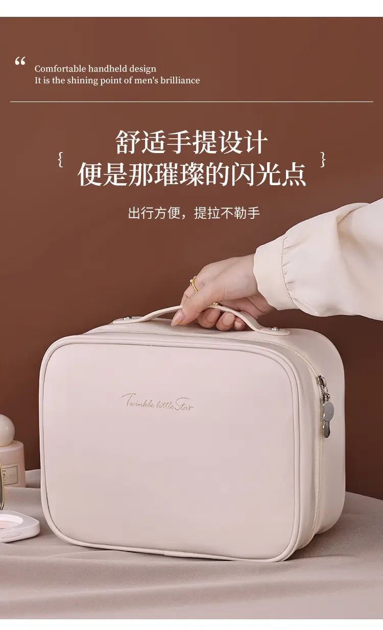 Three-in-One Portable Makeup Bag with Brush & Storage — feature 11