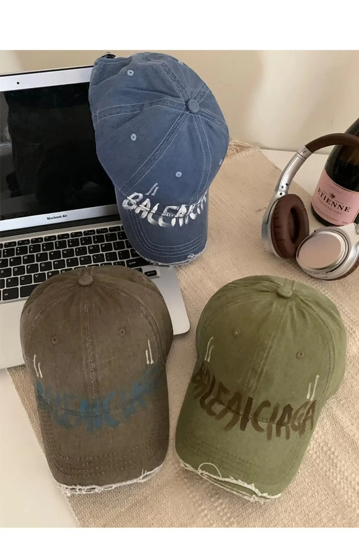 Vintage Washed Hole Baseball Cap for Women Summer Sunshade — feature 19