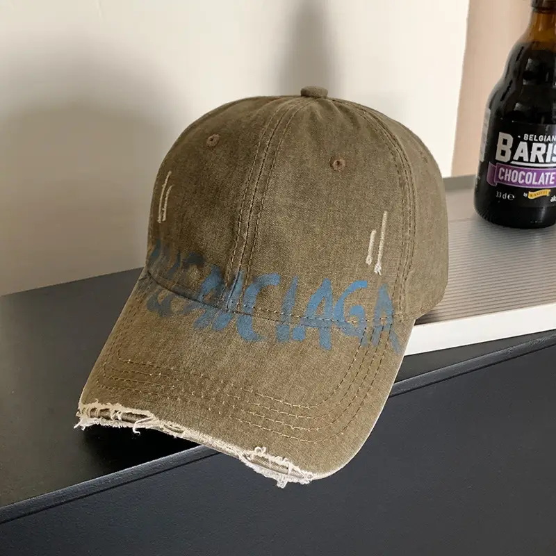 Vintage Washed Hole Baseball Cap for Women Summer Sunshade - Image 3