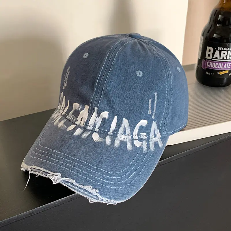 Vintage Washed Hole Baseball Cap for Women Summer Sunshade - Image 4