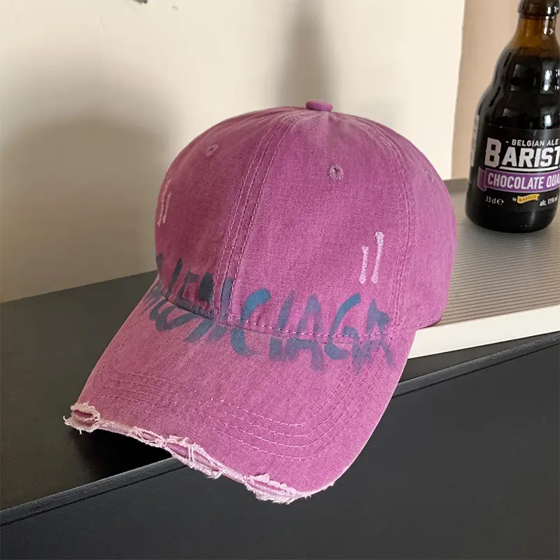 Vintage Washed Hole Baseball Cap for Women Summer Sunshade - Image 6