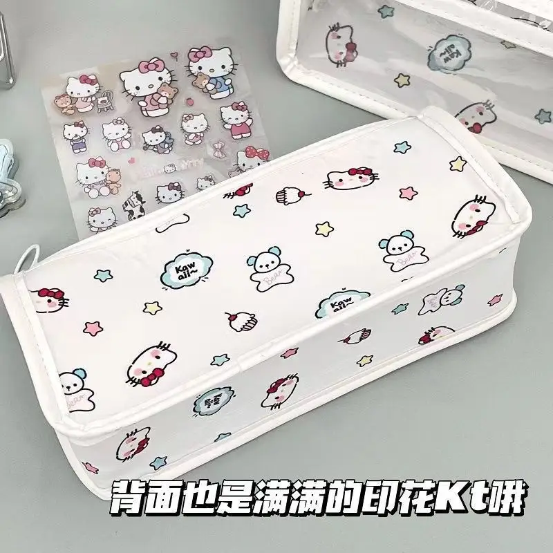 Hello Kitty Transparent Pencil Case with Keychain - Image 2