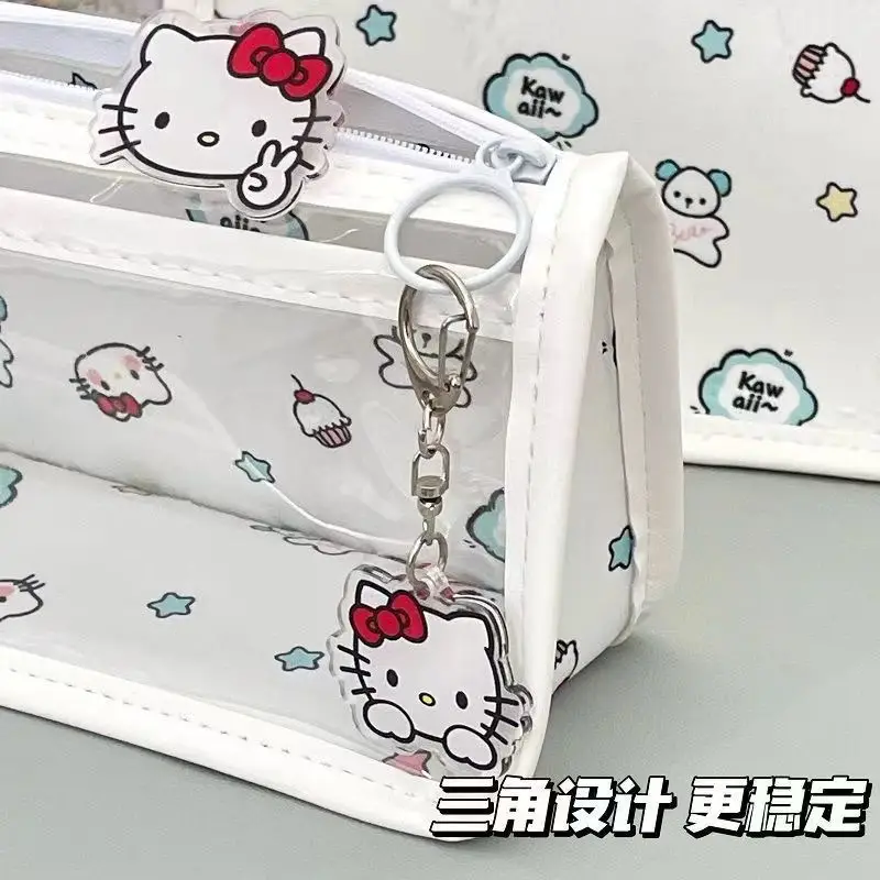 Hello Kitty Transparent Pencil Case with Keychain - Image 3
