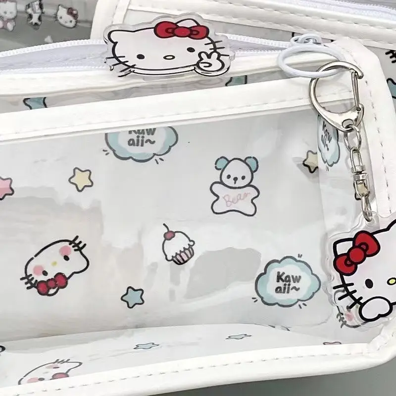 Hello Kitty Transparent Pencil Case with Keychain - Image 4