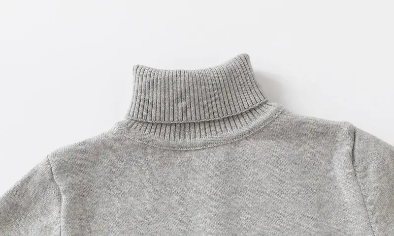 Gray Cotton Turtleneck Sweater for Boys 24 AW — feature 10