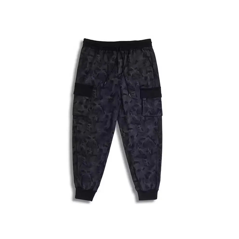 Plus Size Camo Cargo Pants Men Black 300 Jin - Image 15