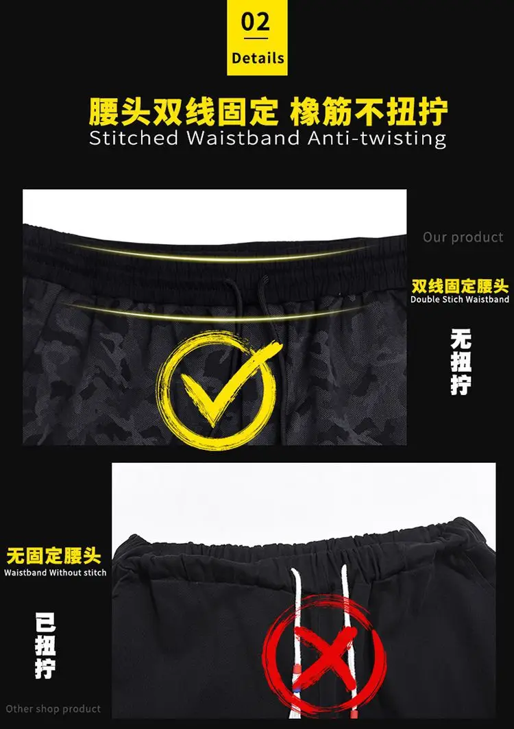 Plus Size Camo Cargo Pants Men Black 300 Jin — feature 6