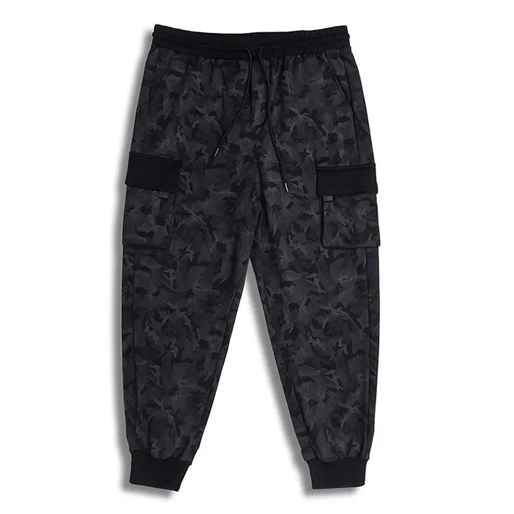 Plus Size Camo Cargo Pants Men Black 300 Jin — feature 9