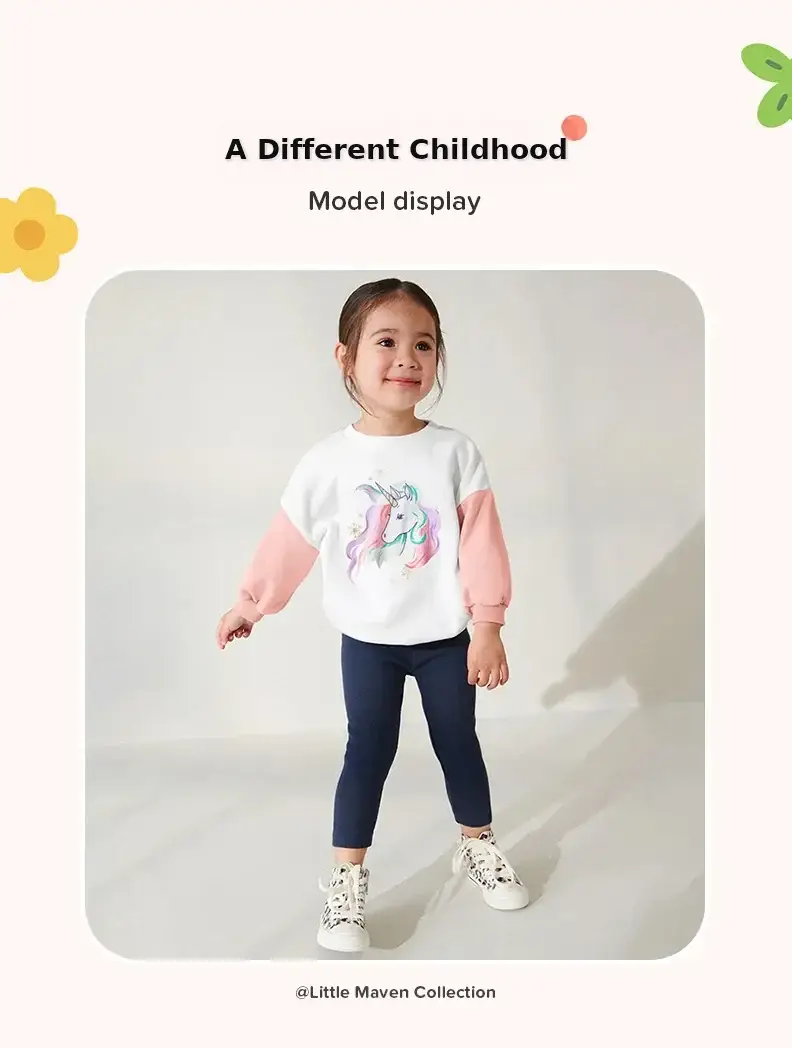 Little maven European and American fashion long sleeve girls' sweater suit cute casual autumn cartoon children's suit — feature 5