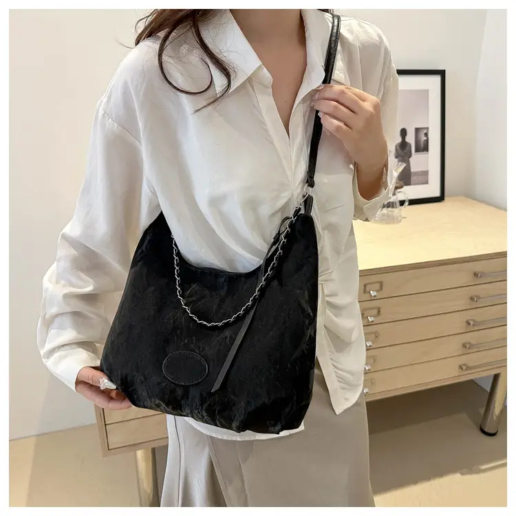 Black Textured Shoulder Bag for Women 2024 — feature 36