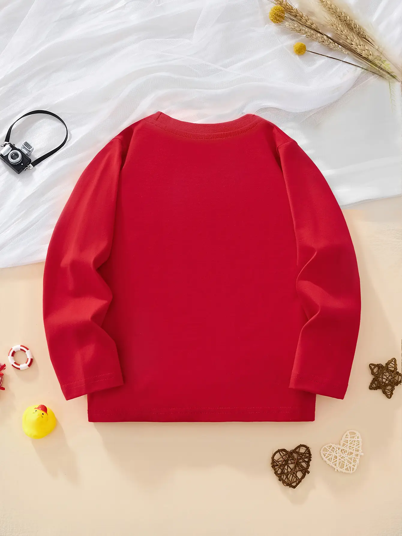 Red Cartoon Bus Long Sleeve Kids T-Shirt - Image 6