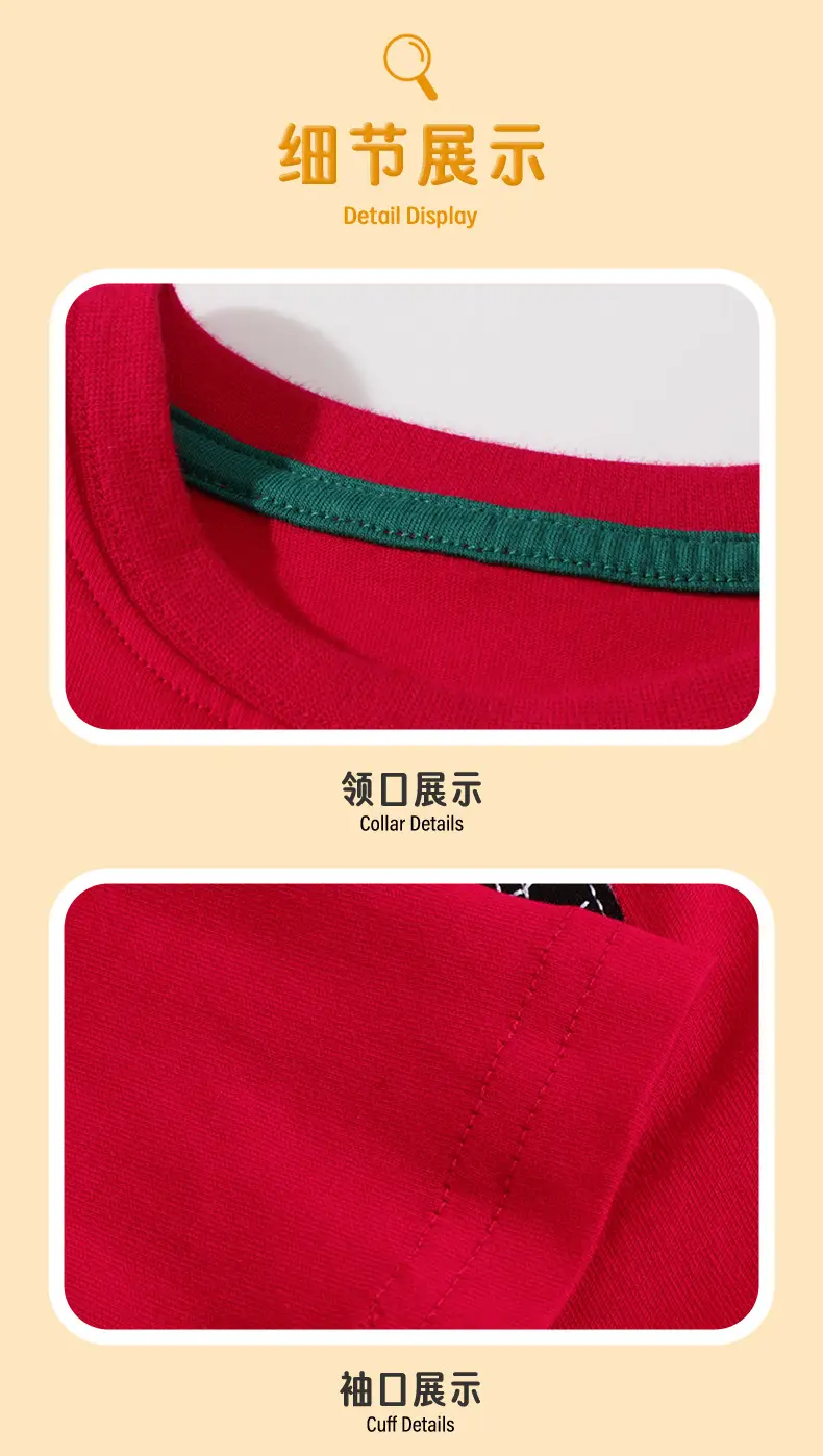 Red Cartoon Bus Long Sleeve Kids T-Shirt — feature 9
