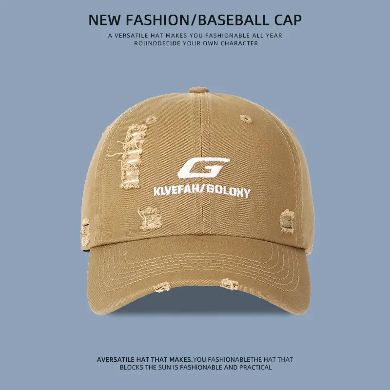 Women Baseball Cap Wide Brim Korean Embroidered — feature 11
