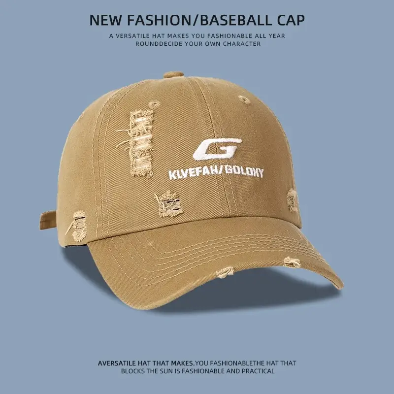 Women Baseball Cap Wide Brim Korean Embroidered — feature 6