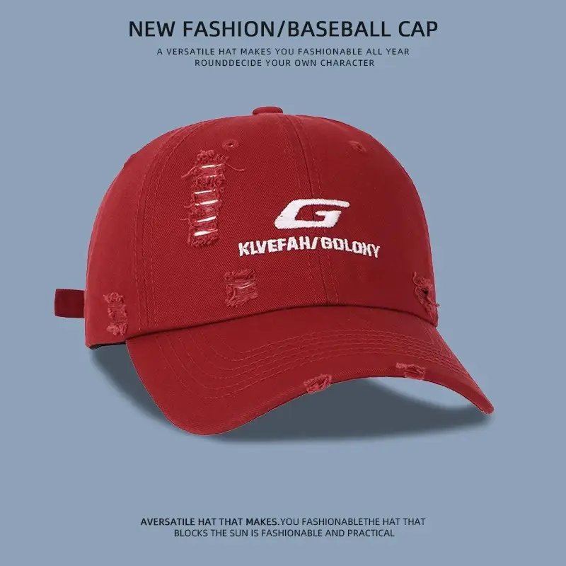 Women Baseball Cap Wide Brim Korean Embroidered - Image 4