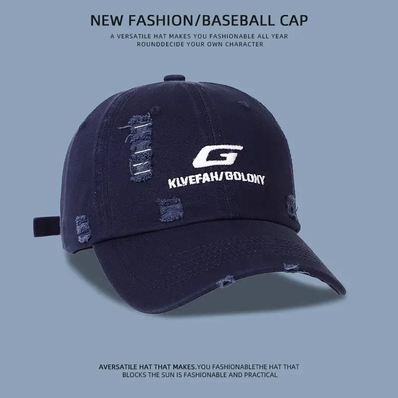 Women Baseball Cap Wide Brim Korean Embroidered - Image 7