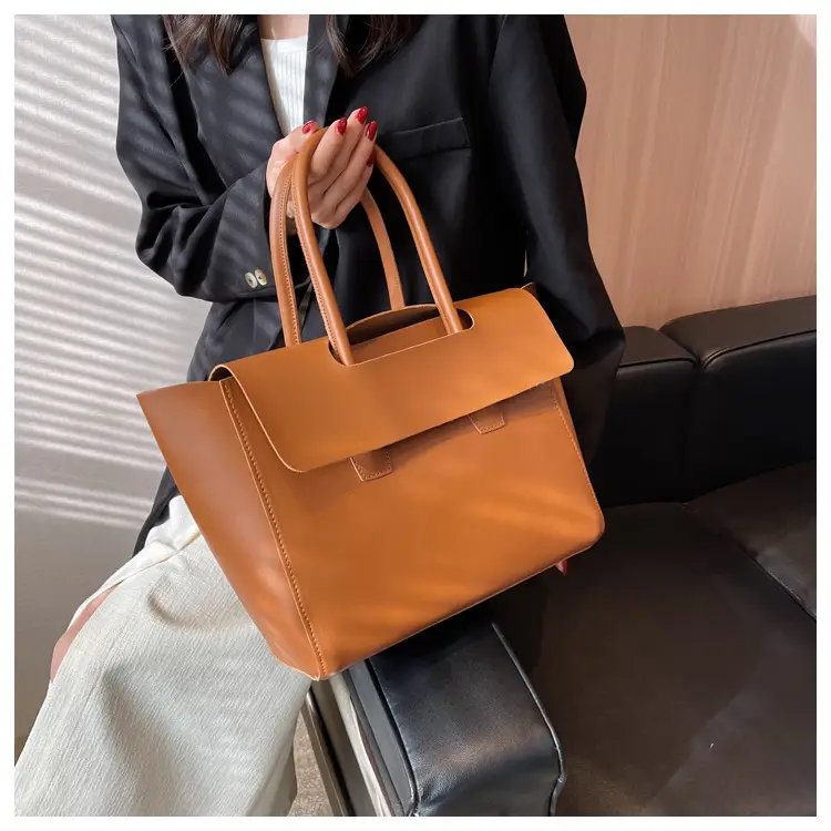 Women's Black Tote Bag 2024 Solid Color — feature 11