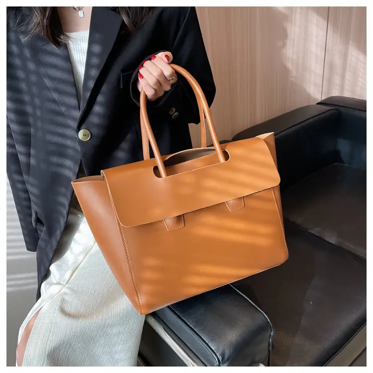 Women's Black Tote Bag 2024 Solid Color — feature 12