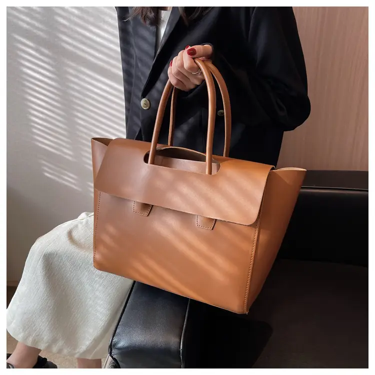 Women's Black Tote Bag 2024 Solid Color — feature 13