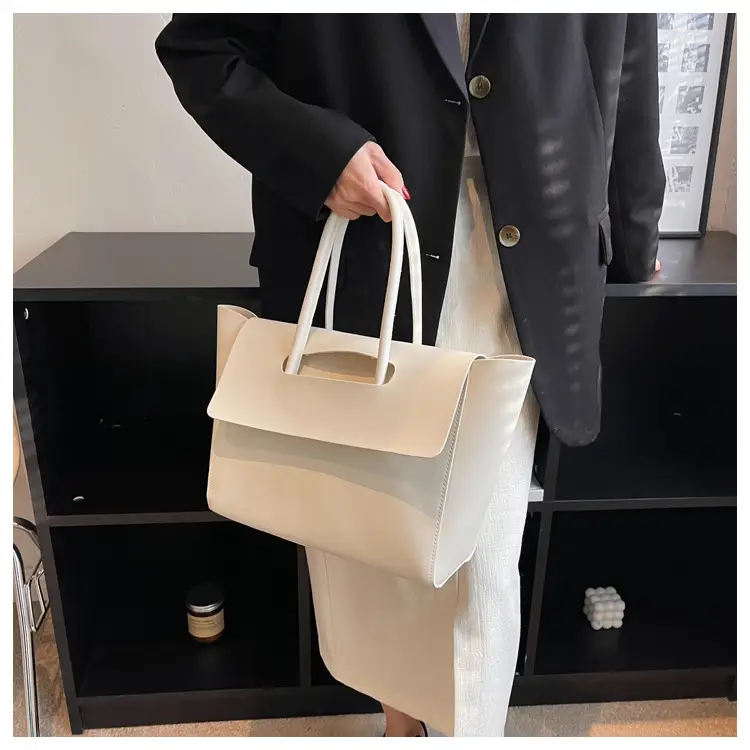 Women's Black Tote Bag 2024 Solid Color — feature 18