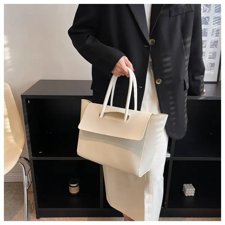 Women's Black Tote Bag 2024 Solid Color — feature 21