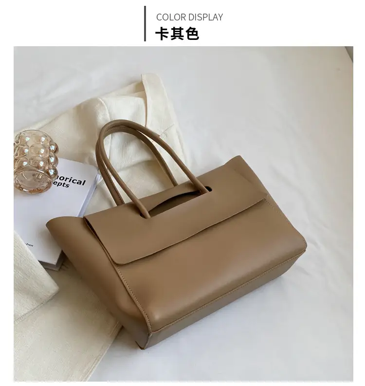 Women's Black Tote Bag 2024 Solid Color — feature 31