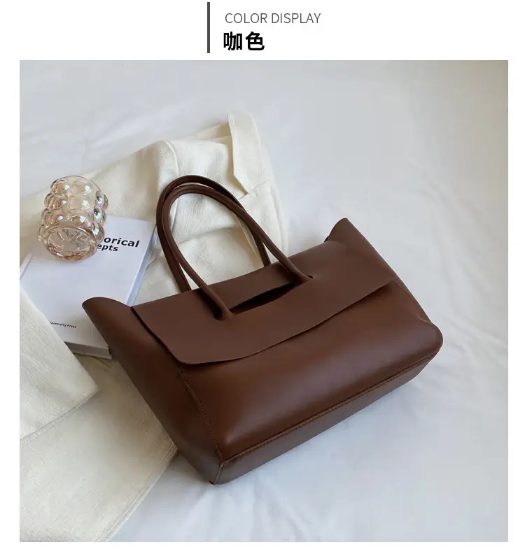 Women's Black Tote Bag 2024 Solid Color — feature 33