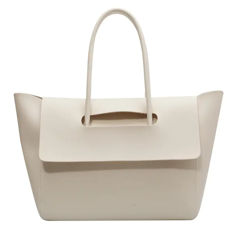 Women's Black Tote Bag 2024 Solid Color - Image 2