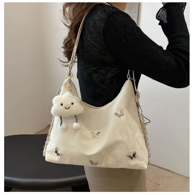 Black Butterfly Embroidered Shoulder Bag for Women — feature 17