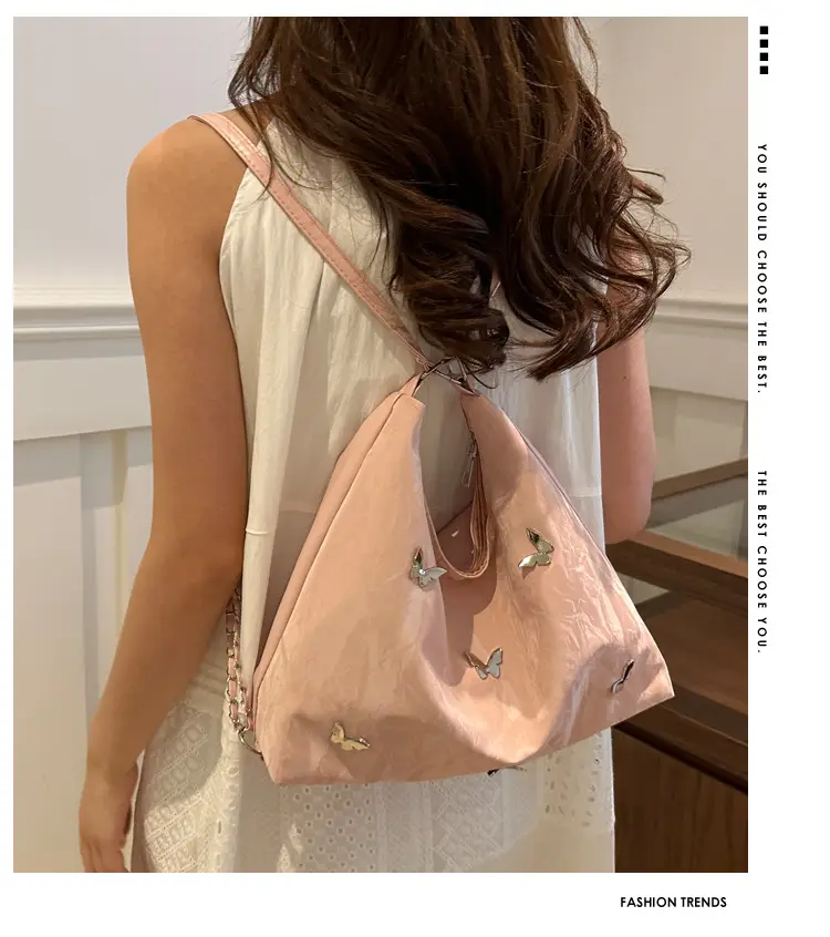 Black Butterfly Embroidered Shoulder Bag for Women — feature 2