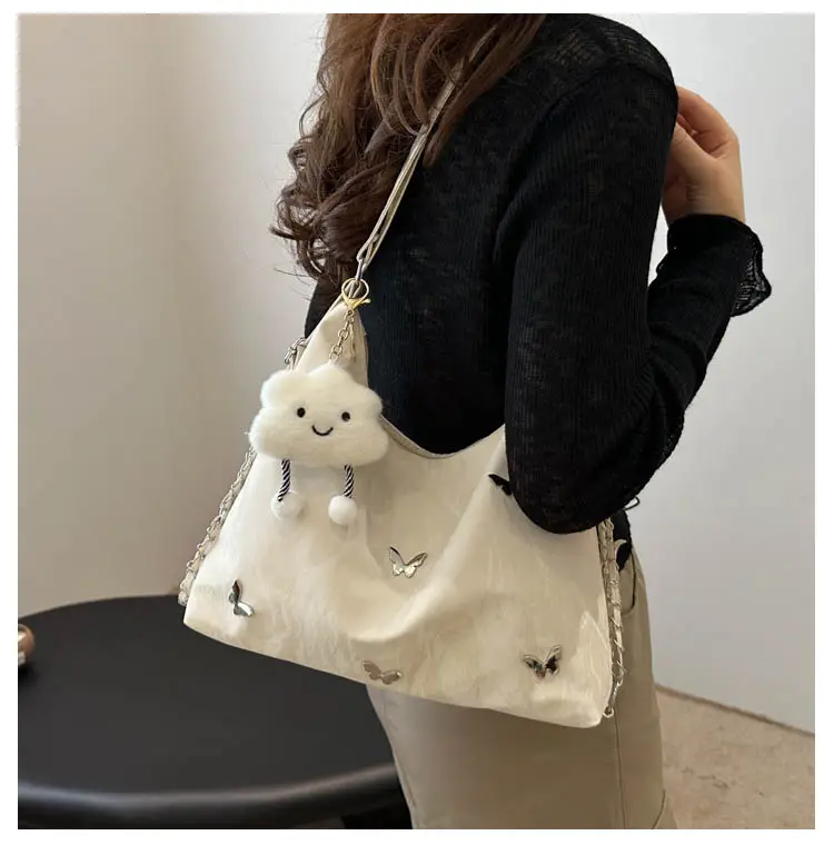 Black Butterfly Embroidered Shoulder Bag for Women — feature 20