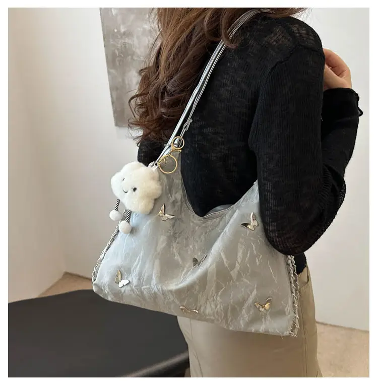 Black Butterfly Embroidered Shoulder Bag for Women — feature 22