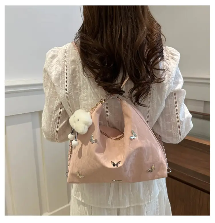 Black Butterfly Embroidered Shoulder Bag for Women — feature 24