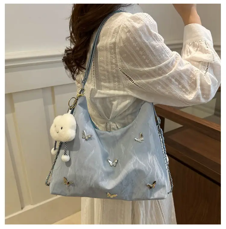 Black Butterfly Embroidered Shoulder Bag for Women — feature 29