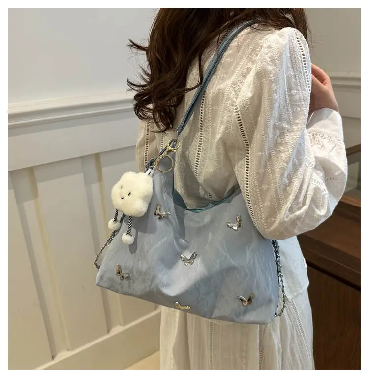 Black Butterfly Embroidered Shoulder Bag for Women — feature 31