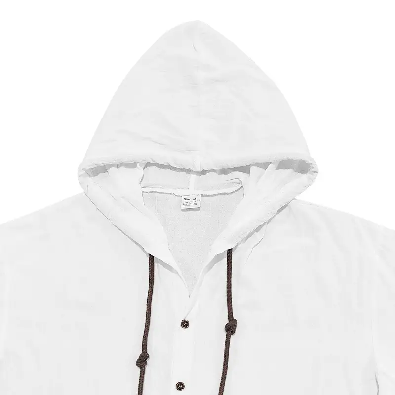 Men Hooded Short Sleeve T-Shirt Grey Casual — feature 11