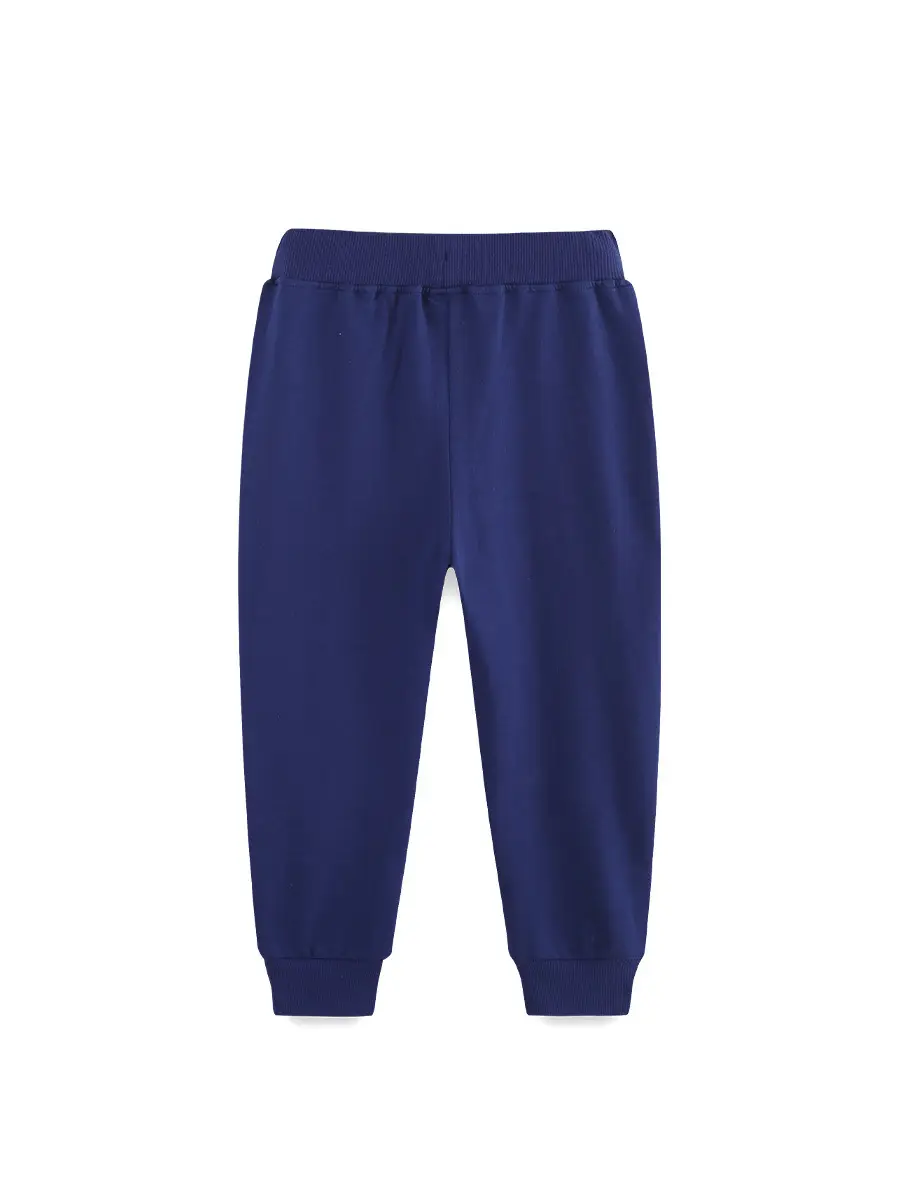 Dinosaur Embroidered Boys Trousers Knitted Cotton - Image 3