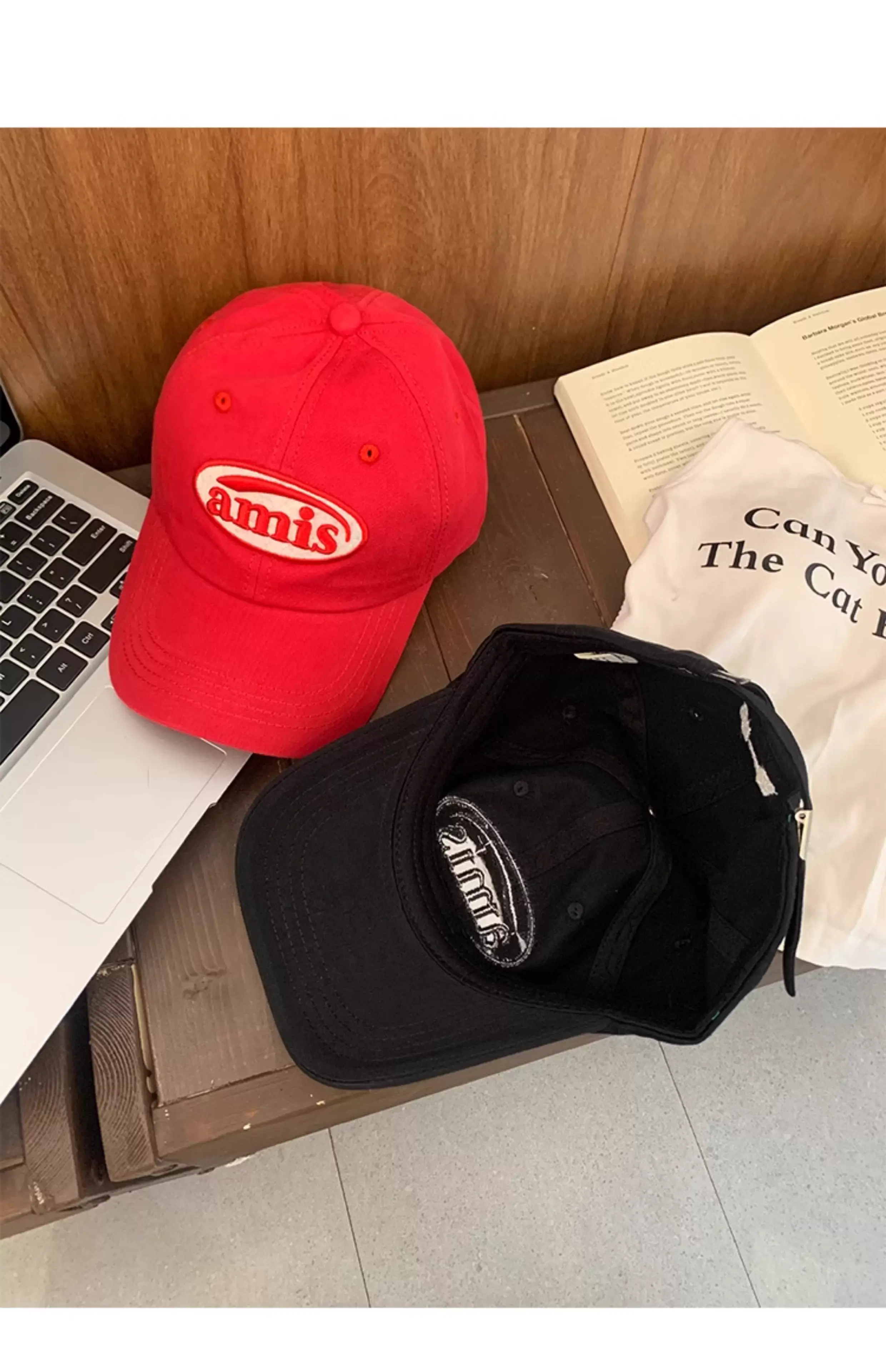 Red Letter Baseball Cap Women Spring Summer Cap — feature 17
