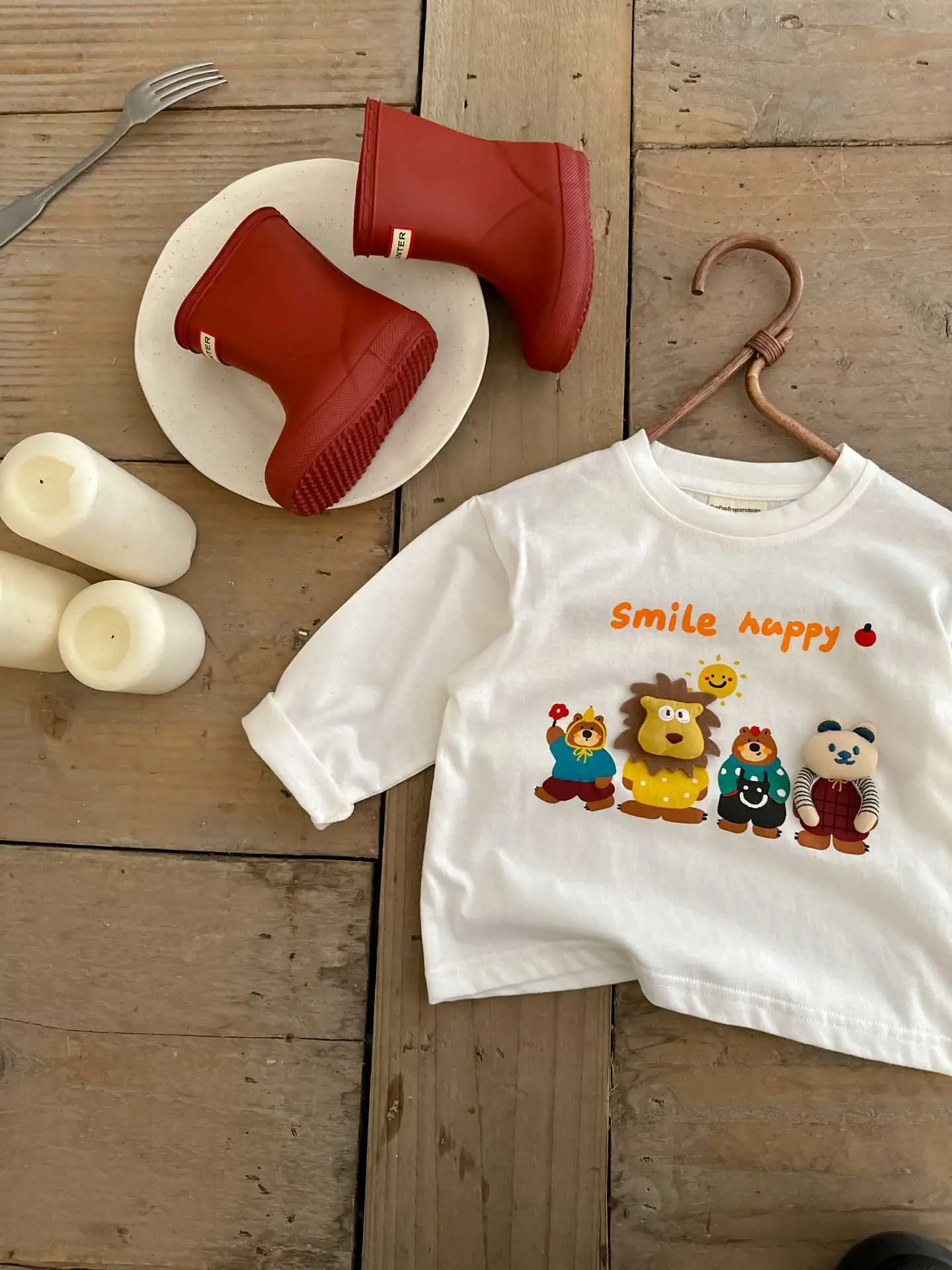 Toddler Cartoon T-Shirt Cream Long Sleeve — feature 10