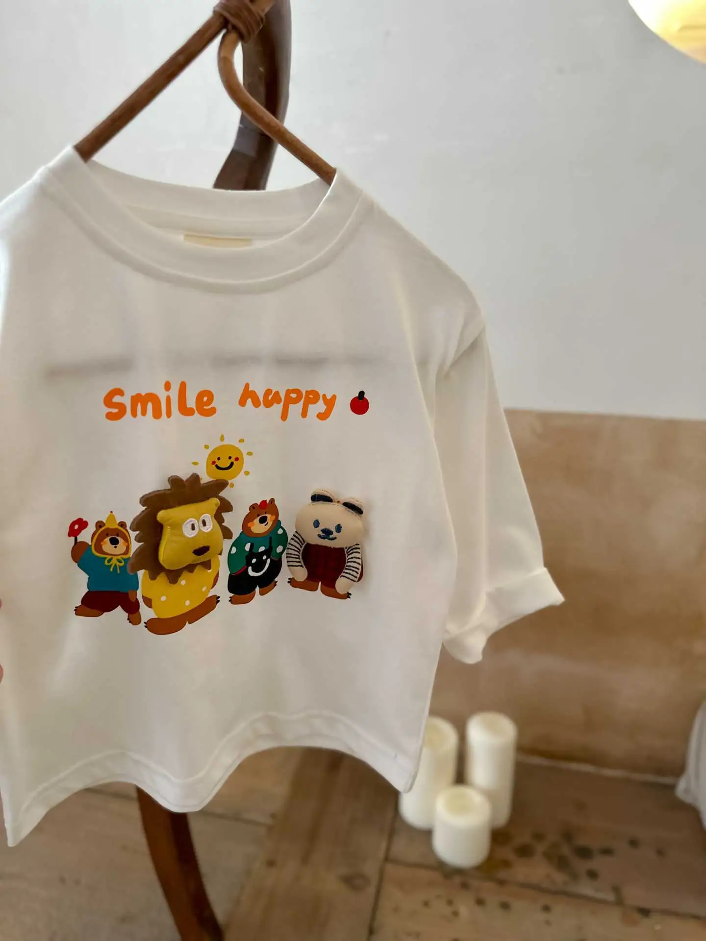Toddler Cartoon T-Shirt Cream Long Sleeve — feature 12
