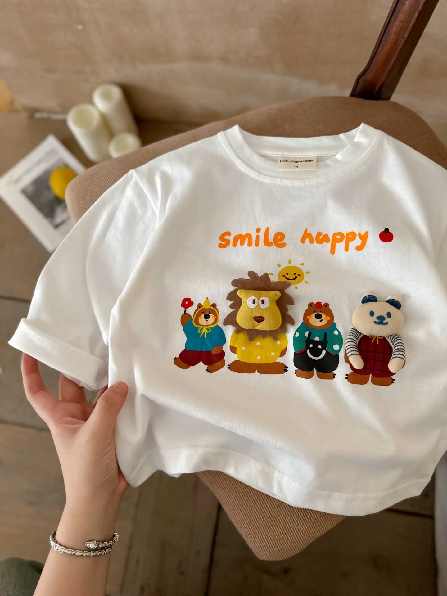 Toddler Cartoon T-Shirt Cream Long Sleeve — feature 15
