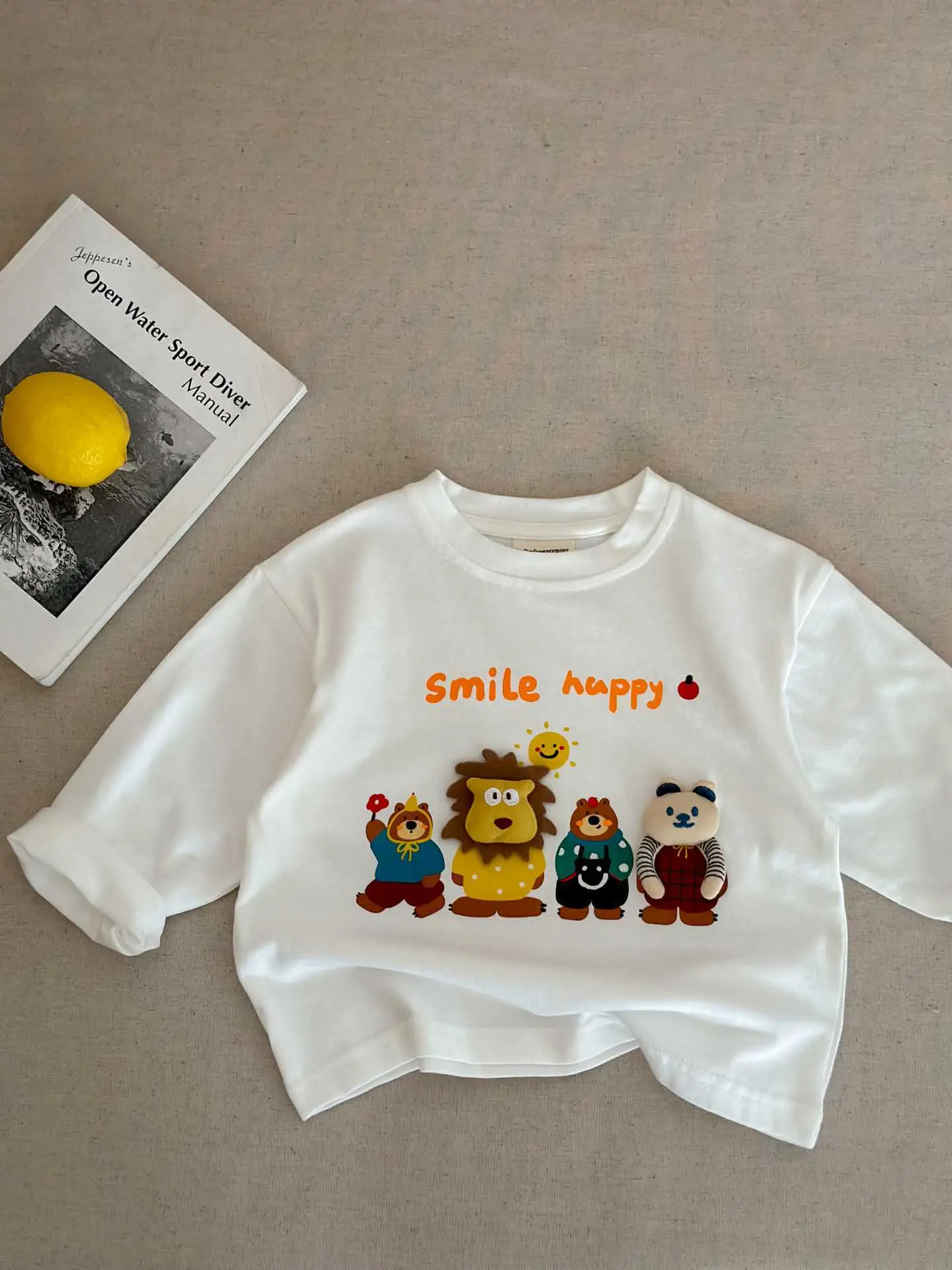Toddler Cartoon T-Shirt Cream Long Sleeve — feature 17