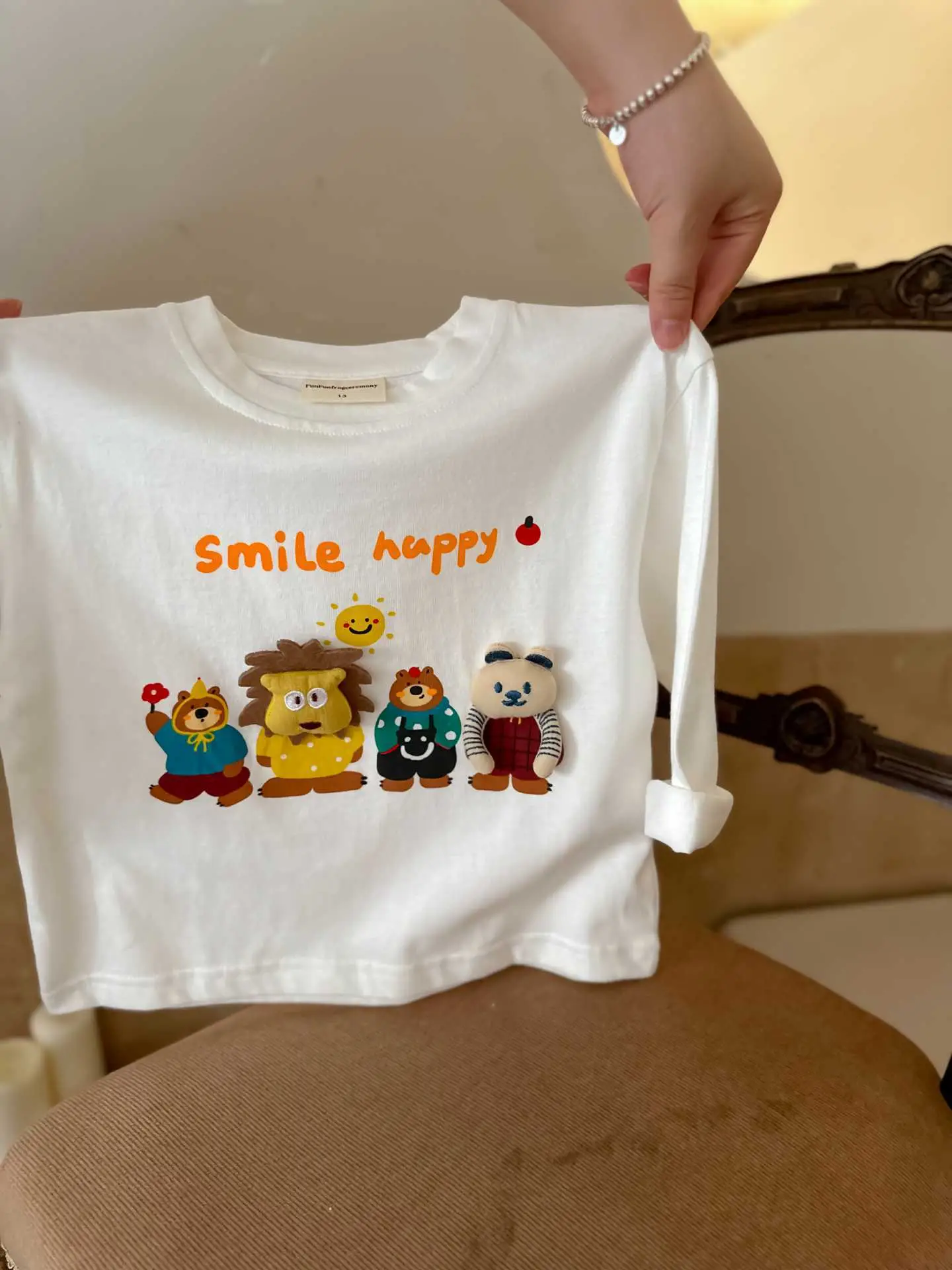 Toddler Cartoon T-Shirt Cream Long Sleeve — feature 18