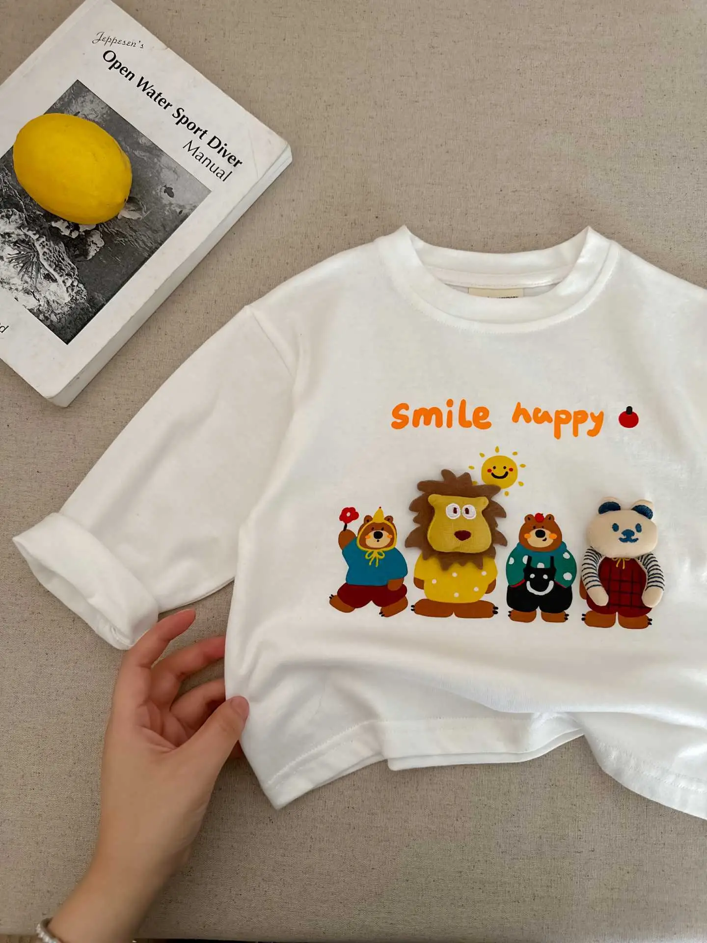 Toddler Cartoon T-Shirt Cream Long Sleeve — feature 19