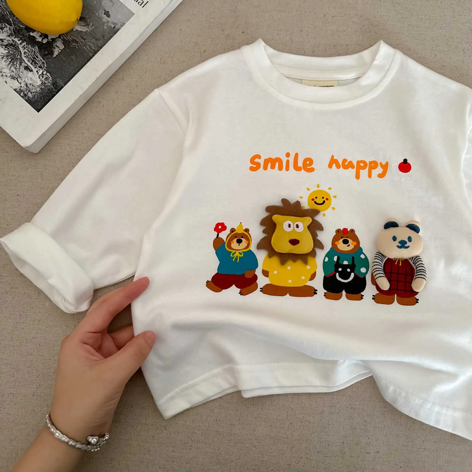 Toddler Cartoon T-Shirt Cream Long Sleeve — feature 9