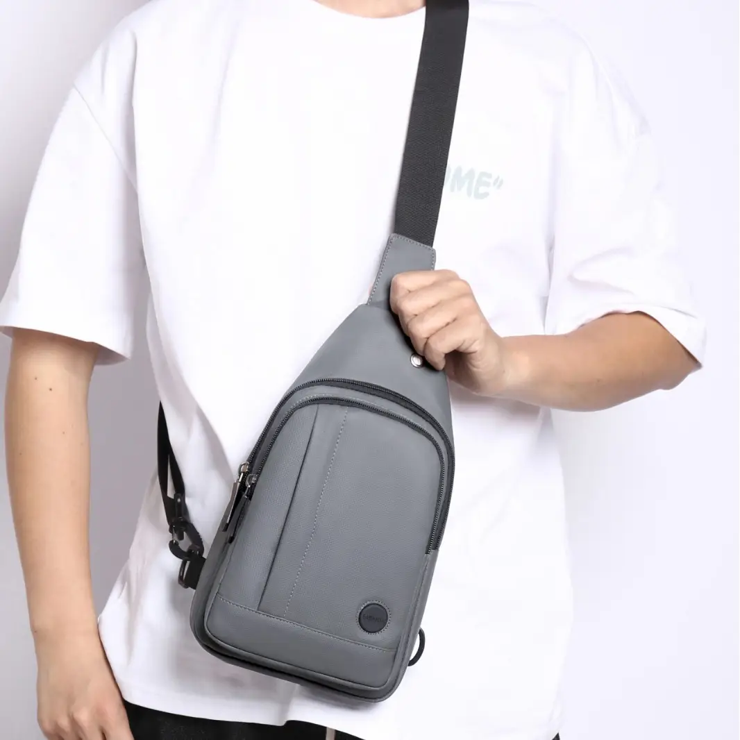 Men's Black Crossbody Bag Lightweight Fashionable Shoulder Bag - Image 7