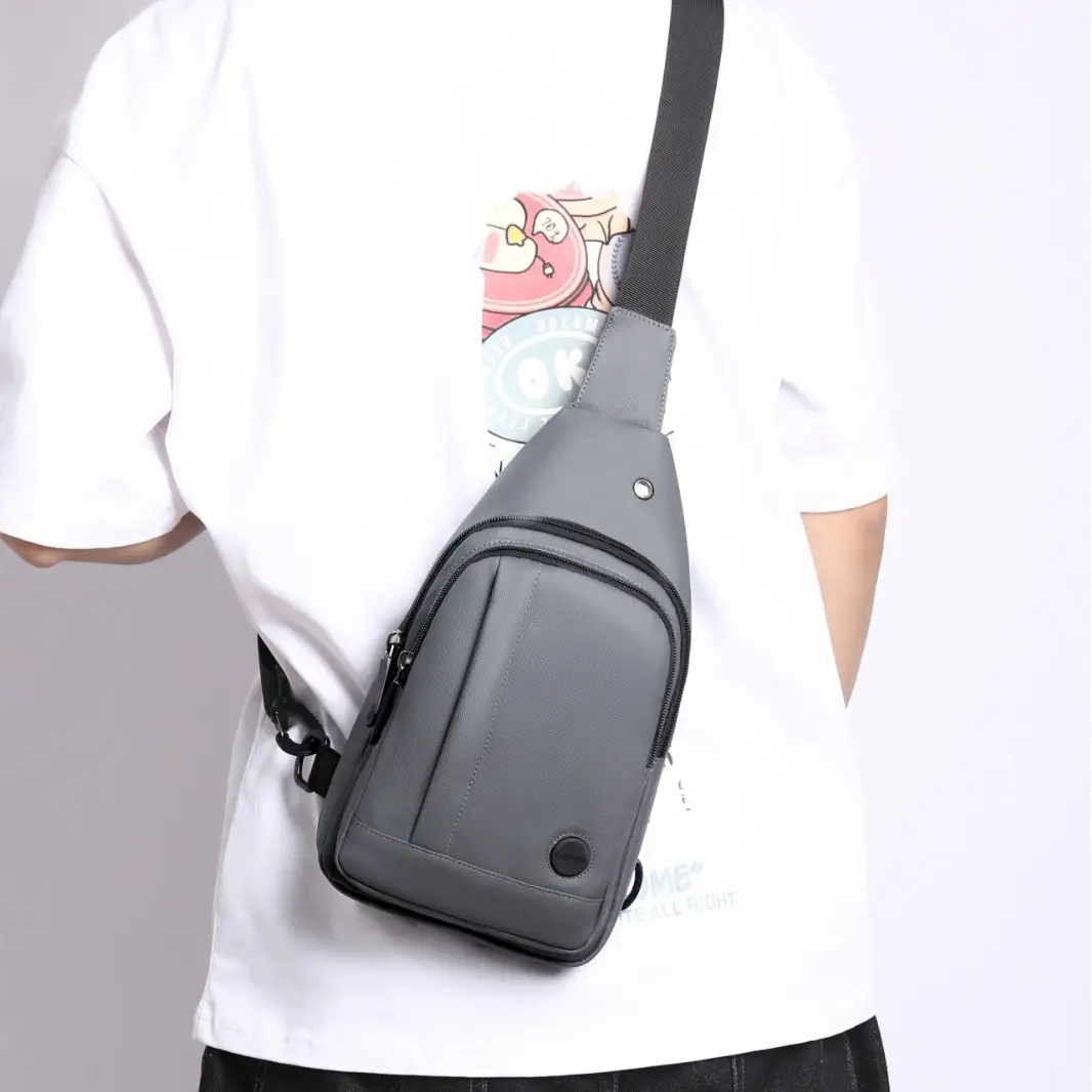Men's Black Crossbody Bag Lightweight Fashionable Shoulder Bag - Image 8